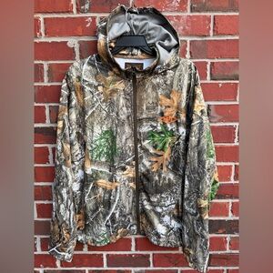 Gamehide Hunting Wear Realtree Edge Woodland Camo Full-Zip XL Hooded Jacket F1